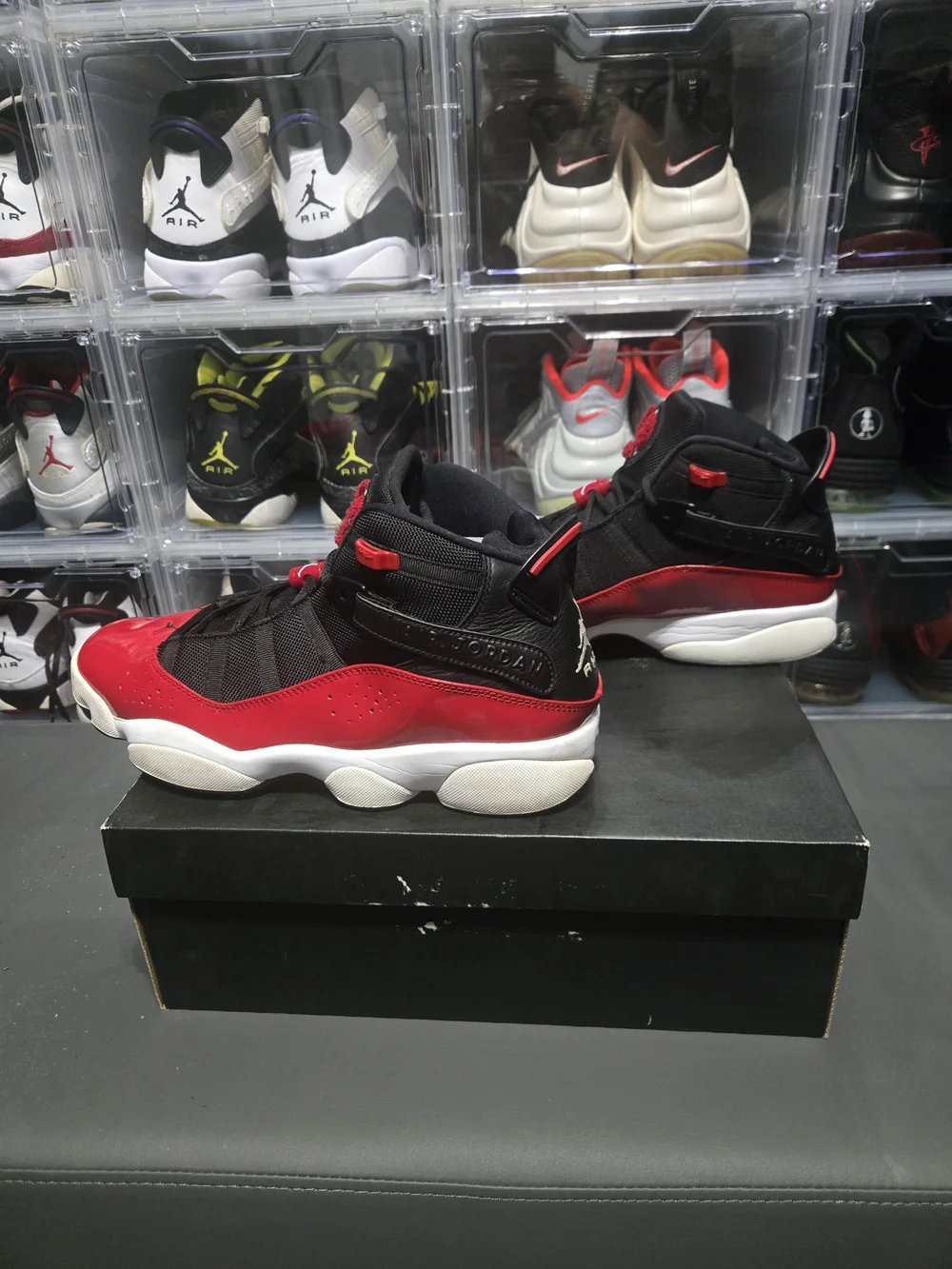 Mens Nike Air Jordan 6 Rings (Size 11) Red & Black
